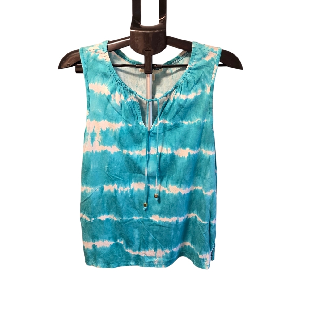 Michael Kors Blue Tie-Dye Tank Top